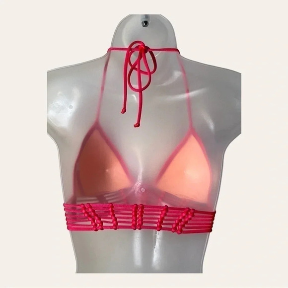 0441. VICTORIA’SECRET BATHING SUIT TOP SPAGHETTI HALTER TOP CUTOUT BOTTOM SIZE S - Picture 5 of 5